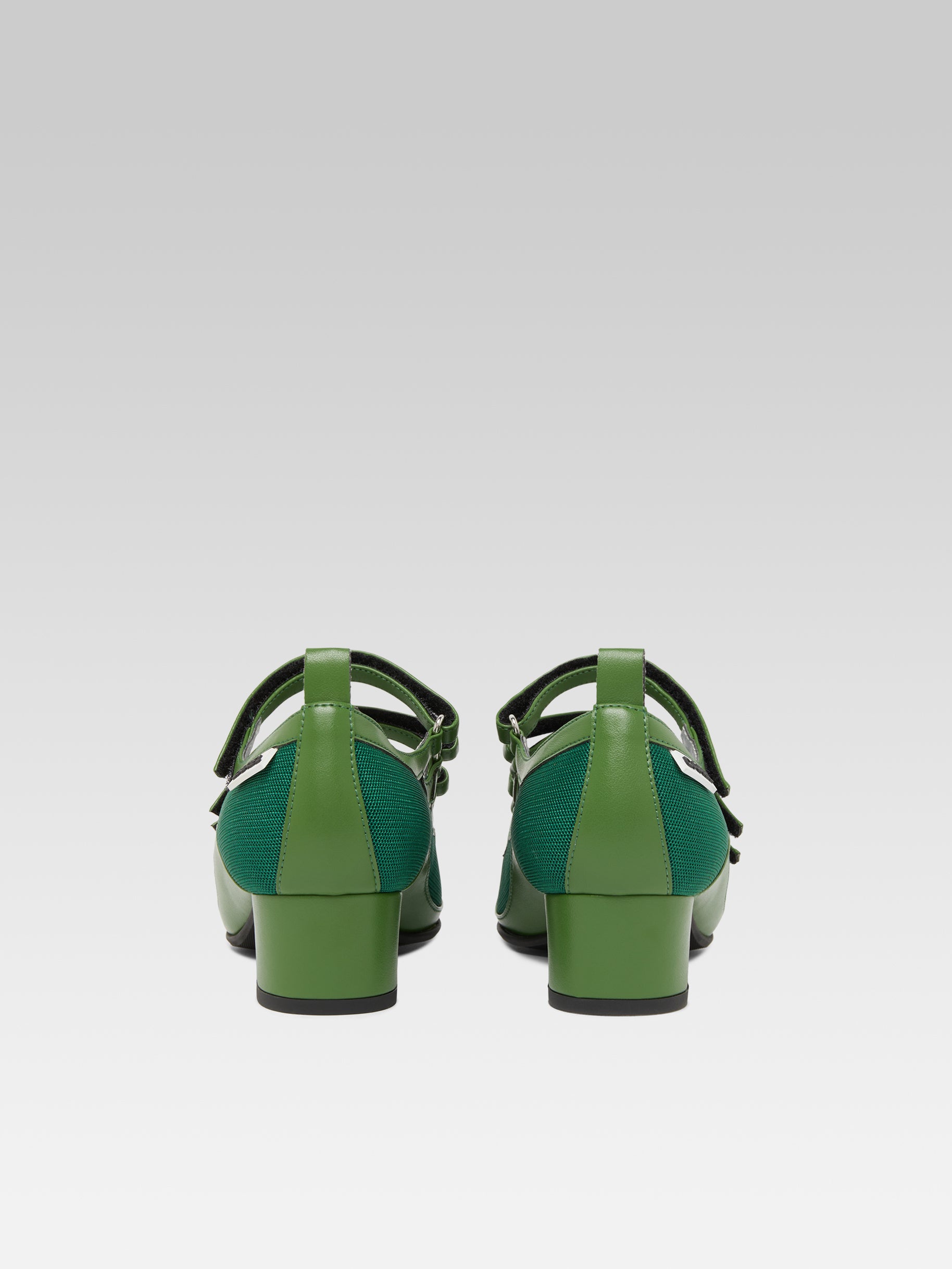 Sportina - Green Mary Janes mesh and Appleskin pumps - Image number 5