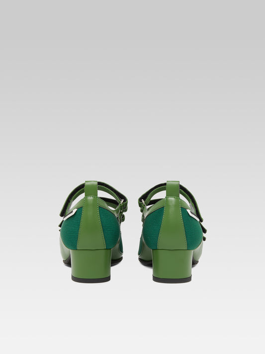 Sportina - Green Mary Janes mesh and Appleskin pumps - Image number 5