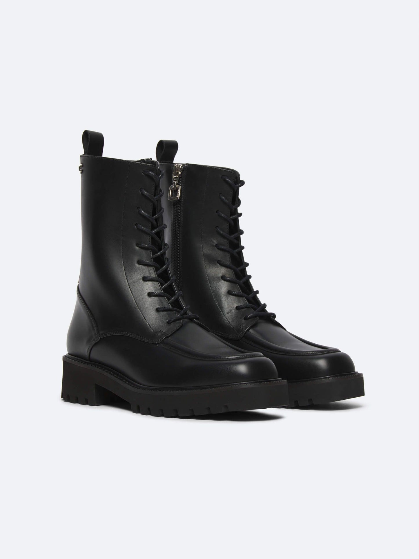 Everest - Bottines cuir noir à lacets