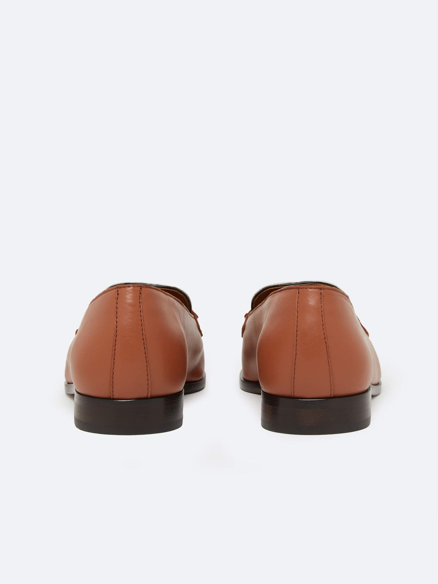 Jackie - Cognac and ivory leather moccasins