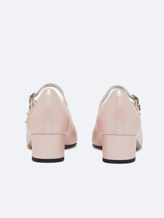 Kina - Pink pearly leather Mary Janes pumps - Image number 3