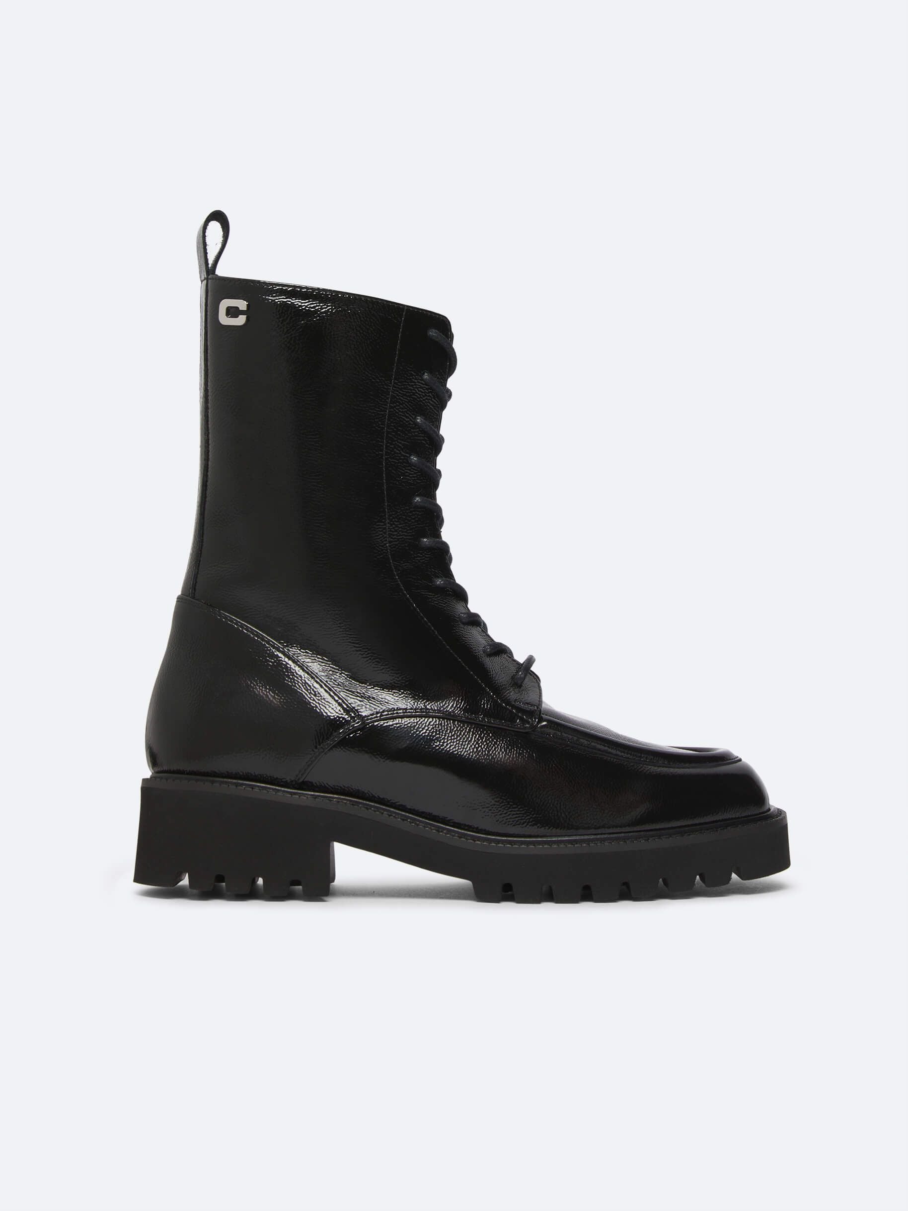 Everest - Bottines cuir naplack noir à lacets - Image numéro 1