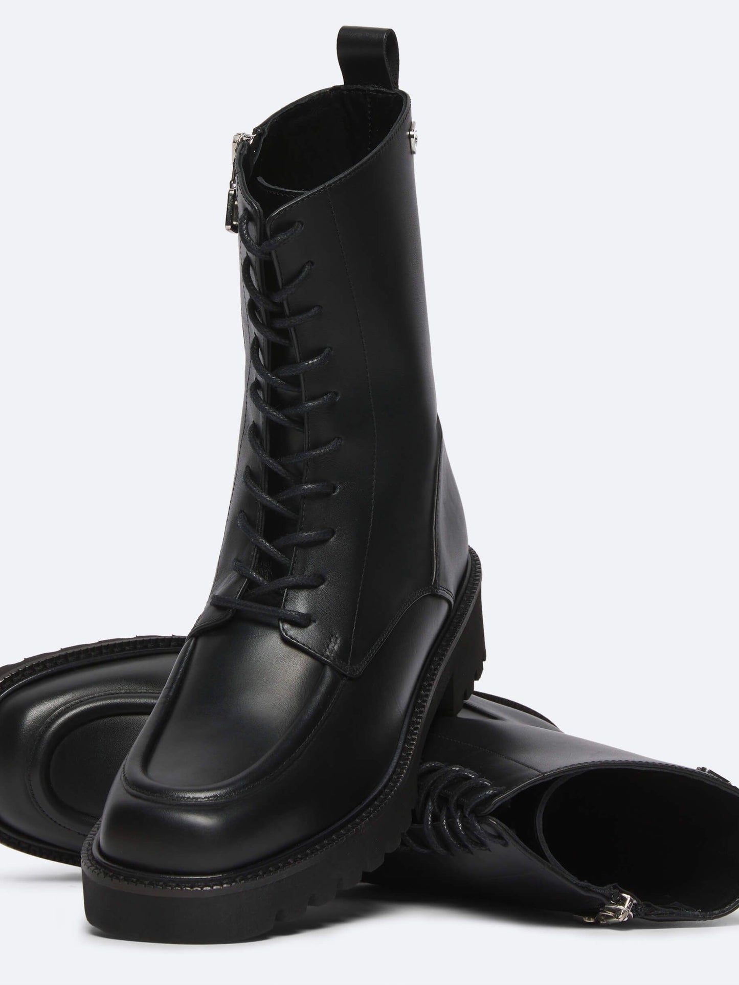 Everest - Bottines cuir noir à lacets